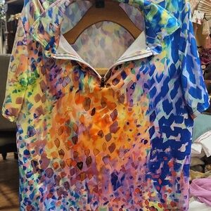 Colorful Abstract Print Top